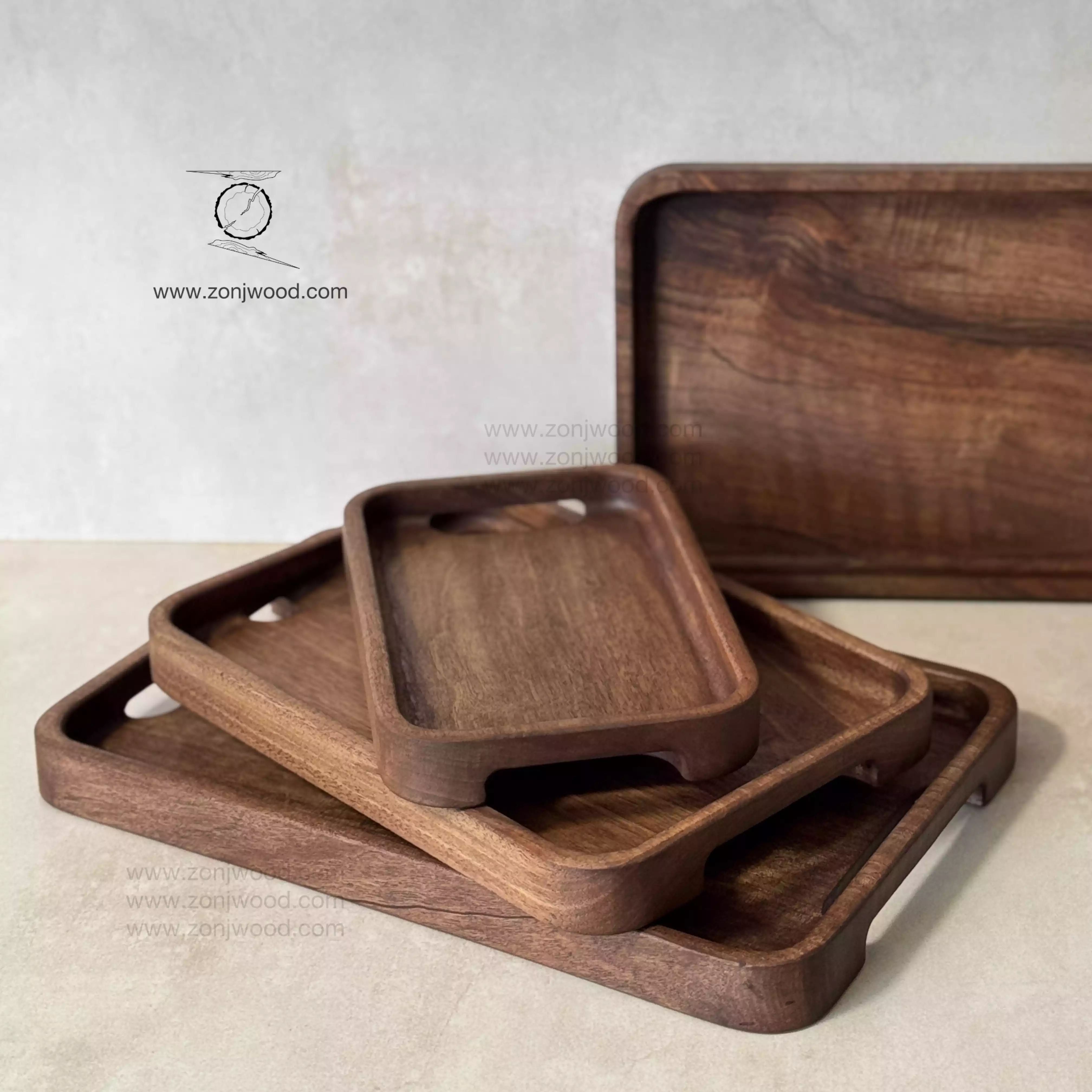 سینی چوبی دسته دار