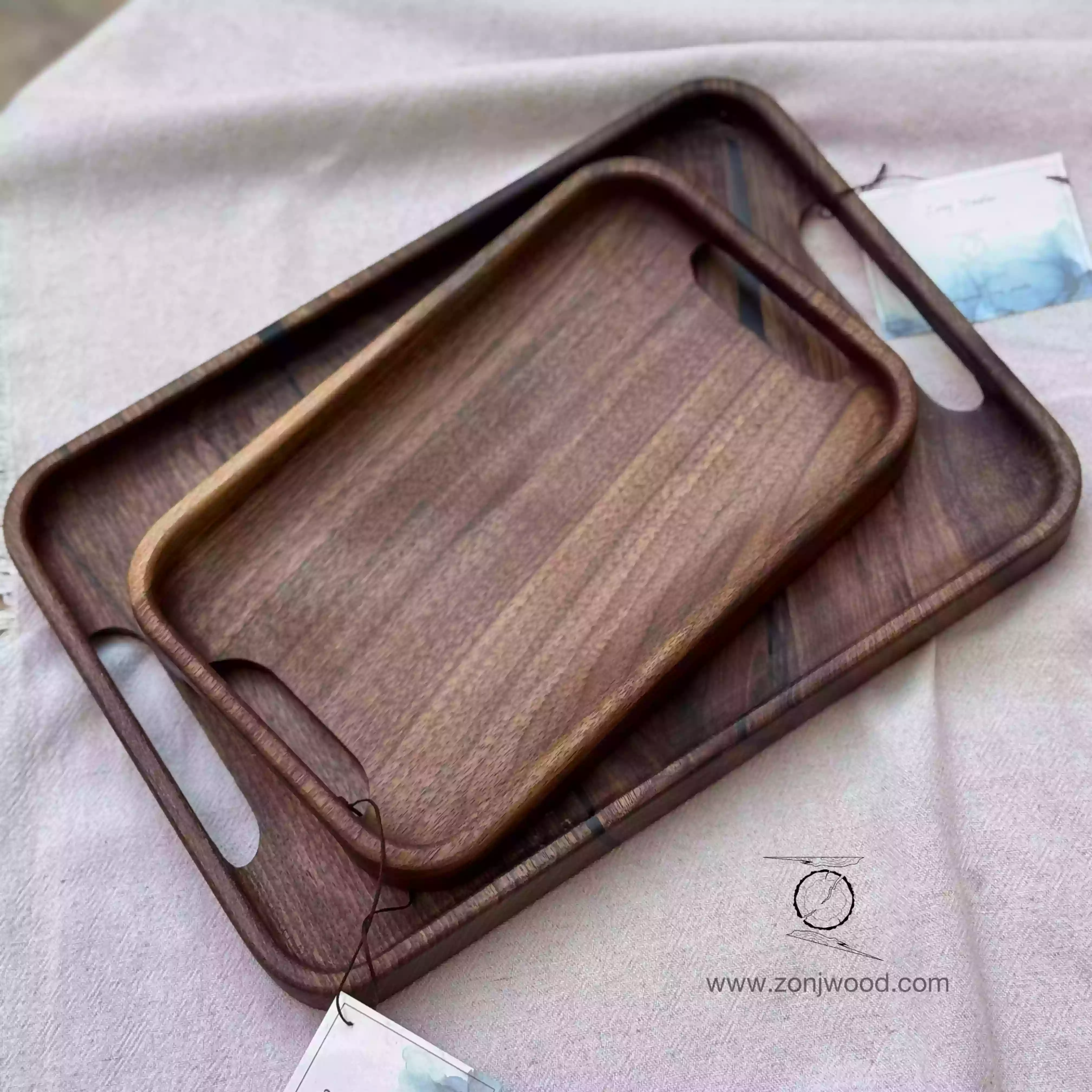 سینی چوبی دسته دار